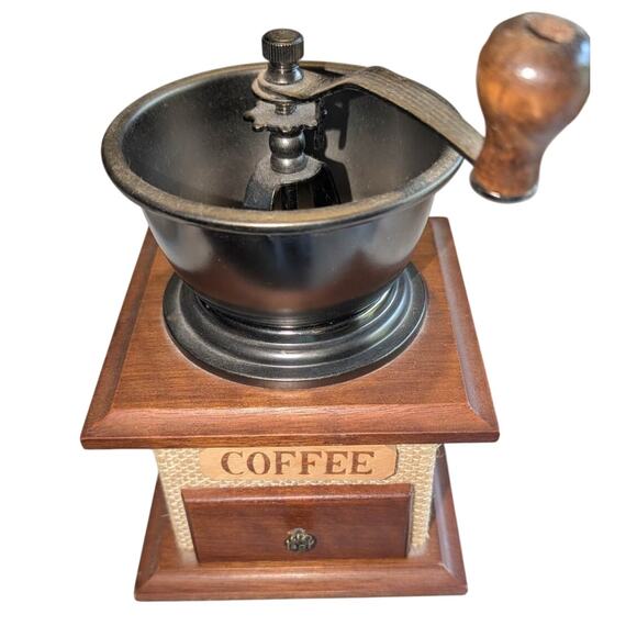 Vintage Coffee Grinder Mill Hand Crank Manual Drawer Wood Metal Model 10620 - Picture 7 of 7